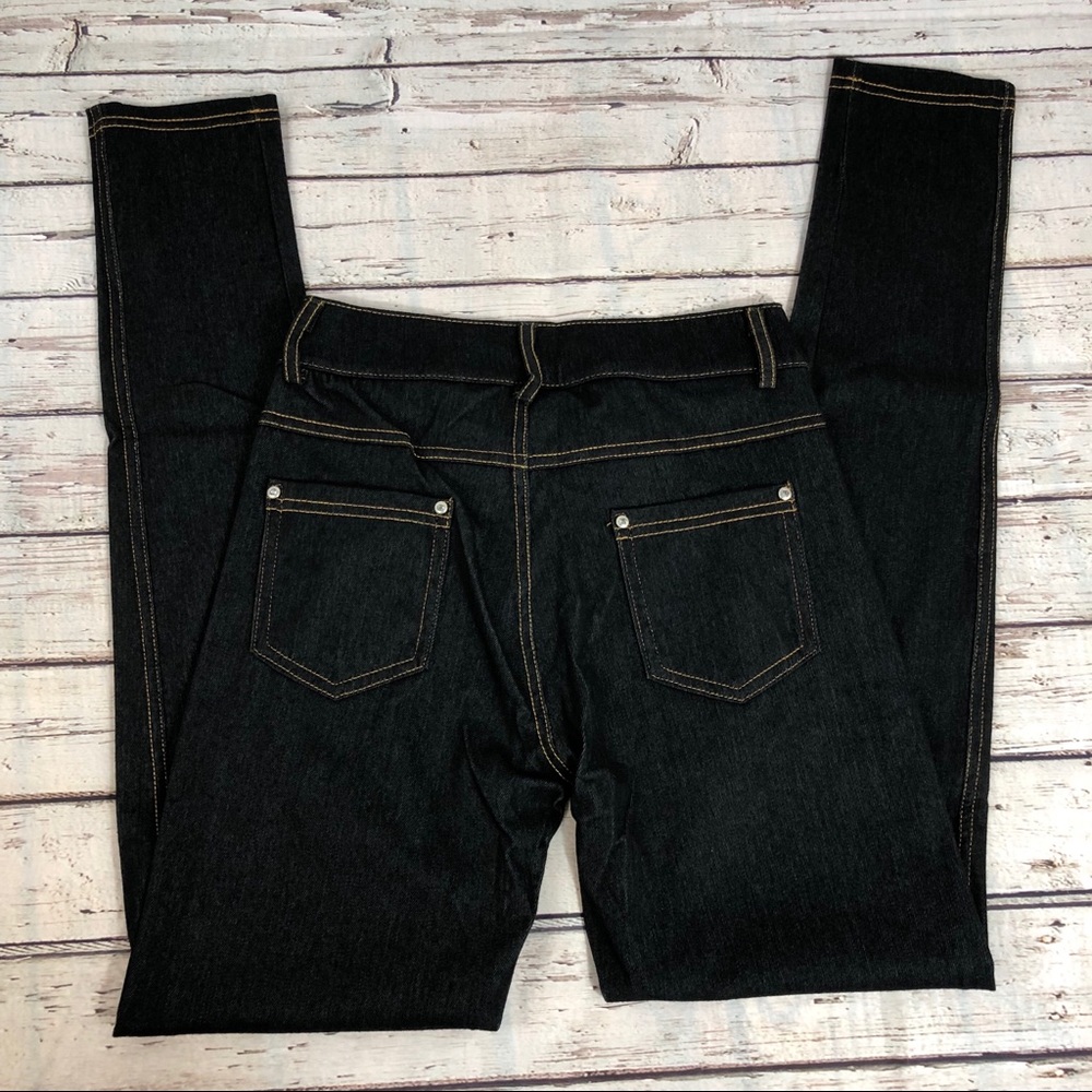 Black JEGGINGS with real front and back pockets - Picture 3 of 8